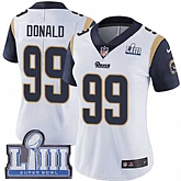 Women Nike Rams 99 Aaron Donald White 2019 Super Bowl LIII Vapor Untouchable Limited Jersey,baseball caps,new era cap wholesale,wholesale hats
